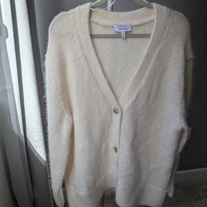 & Other Stories Cream V-Neck Cardigan Wool Alpaca Sweater Small